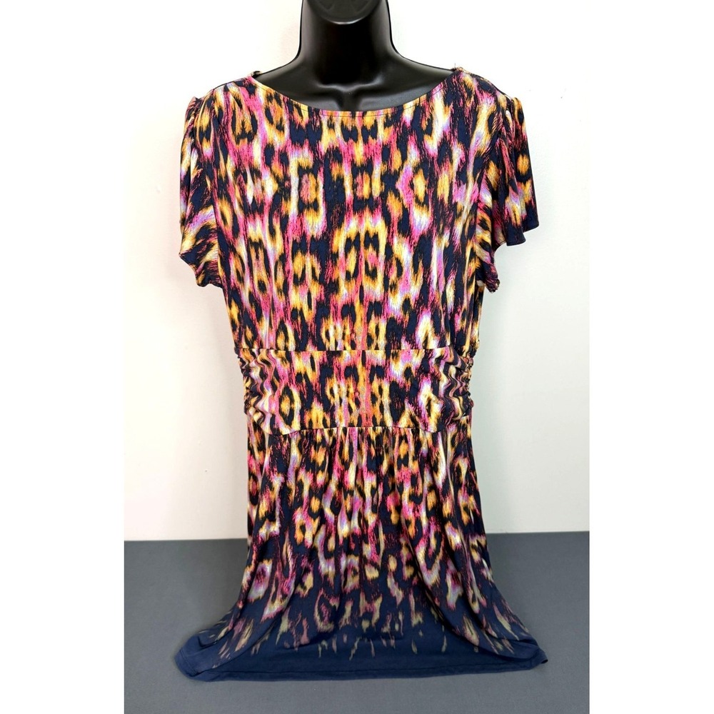 Antonio Melani Dress Shift Watercolor Abstract Print Size Large
